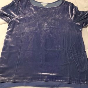 Sundance periwinkle blue velvet top size XL